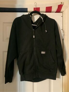 Black Zip-Up Hoodie Sweatshirt - Club